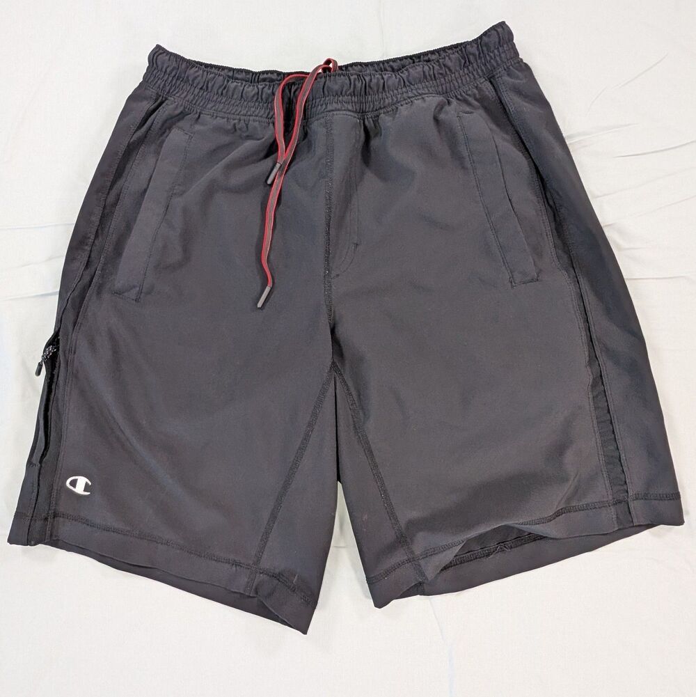 Champion Shorts Large Adult Gray Athletic Pockets Workout Gym Casual Mens L